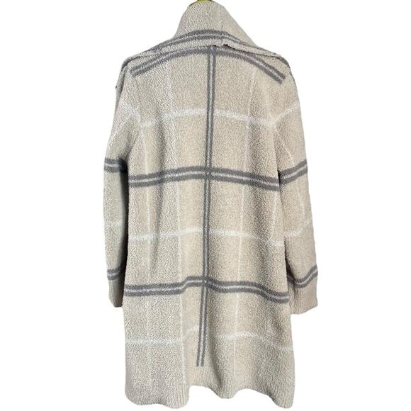 Barefoot Dreams CozyChic Windowpane Drape Cardigan Size Large - Picture 6 of 9